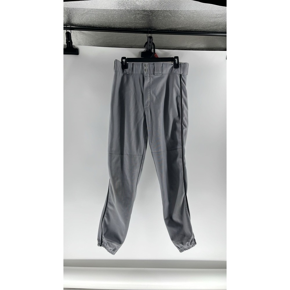 Easton Athletic Adult Men's Gray Baseball Pants Elastic Bottom Sz XL